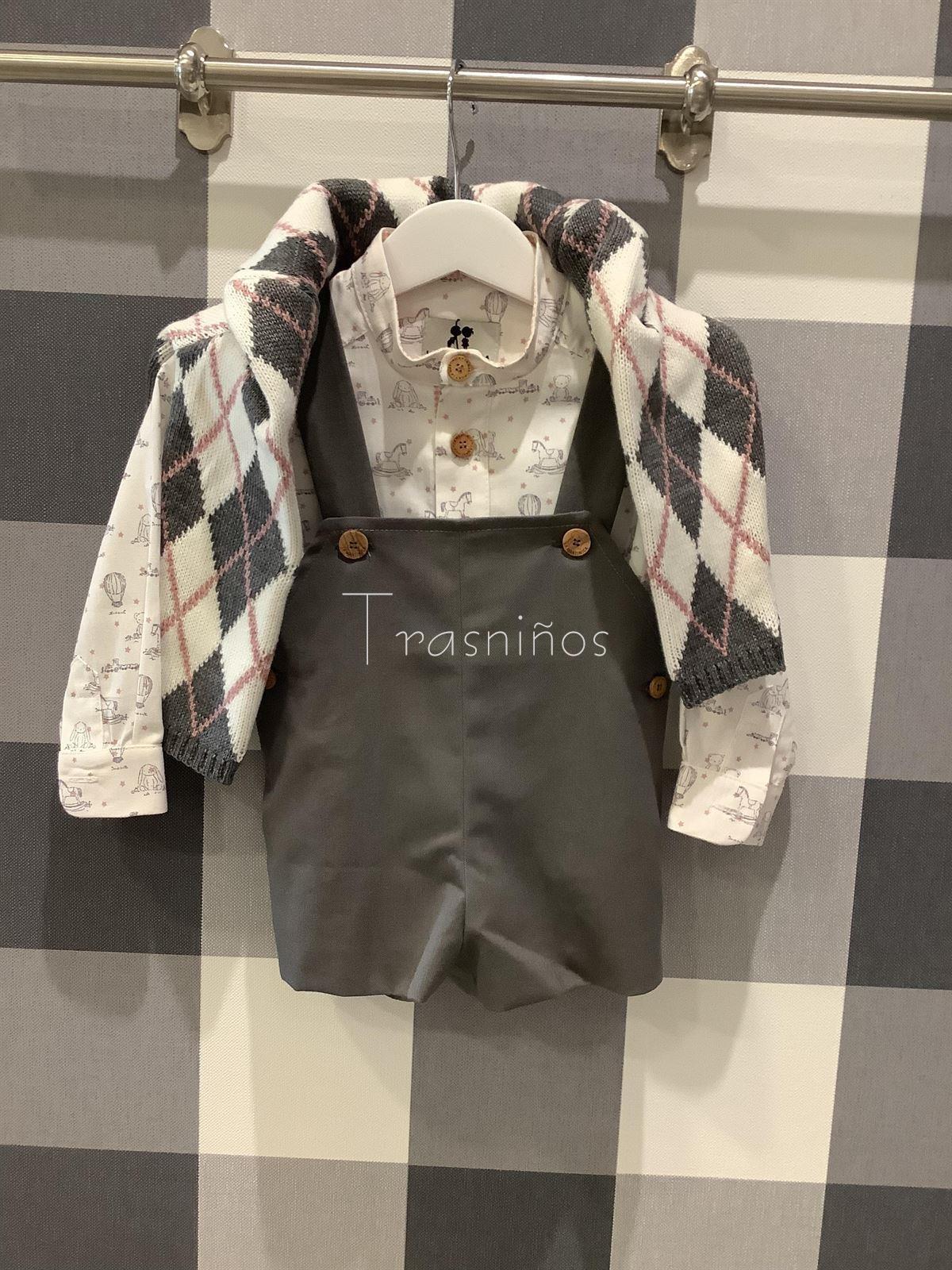 Conjunto Camisa figuritas + Pantalón tirantes + Jersey Trasniños La Martinica - Imagen 2