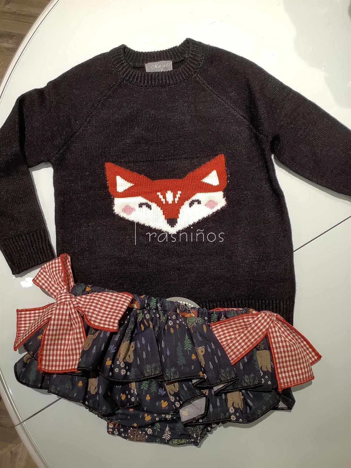 Conjunto jersey + ranita volantes Bosque Mon Petit Bonbon - Imagen 1