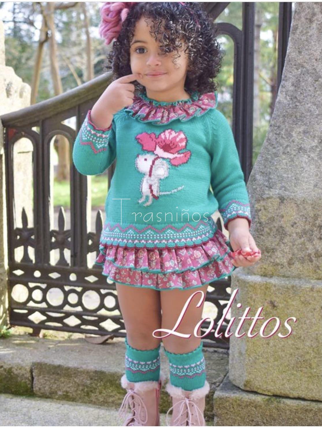 Conjunto jubón niña + ranita volantes Pérez Lolittos - Imagen 1