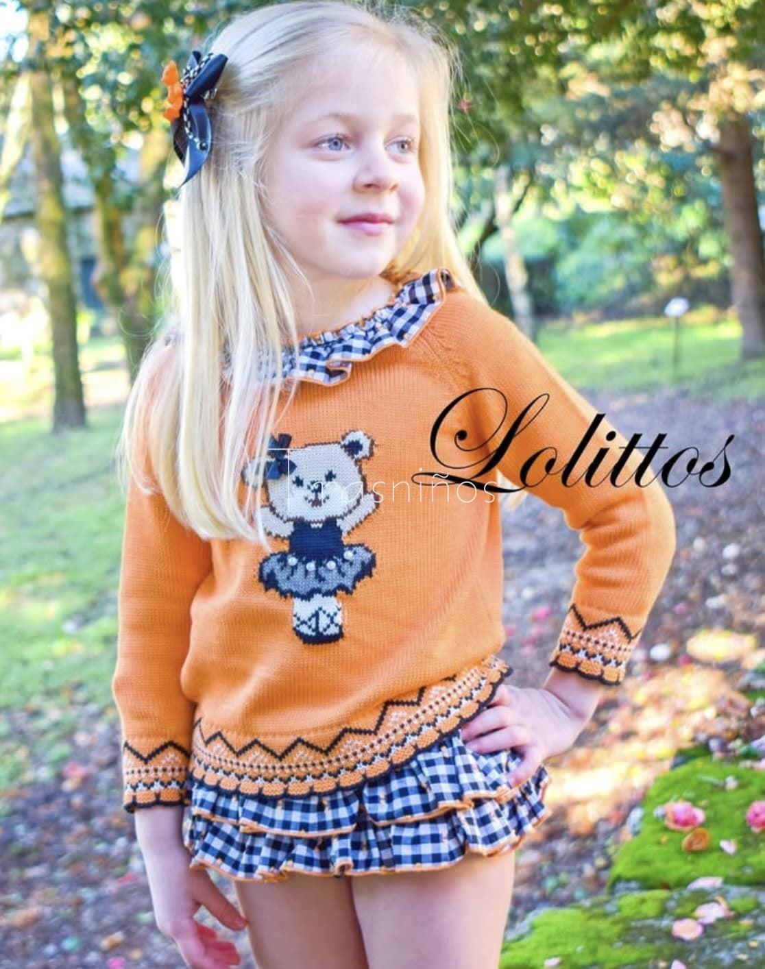 Conjunto niña jubón + ranita volantes Bear Lolittos - Imagen 1