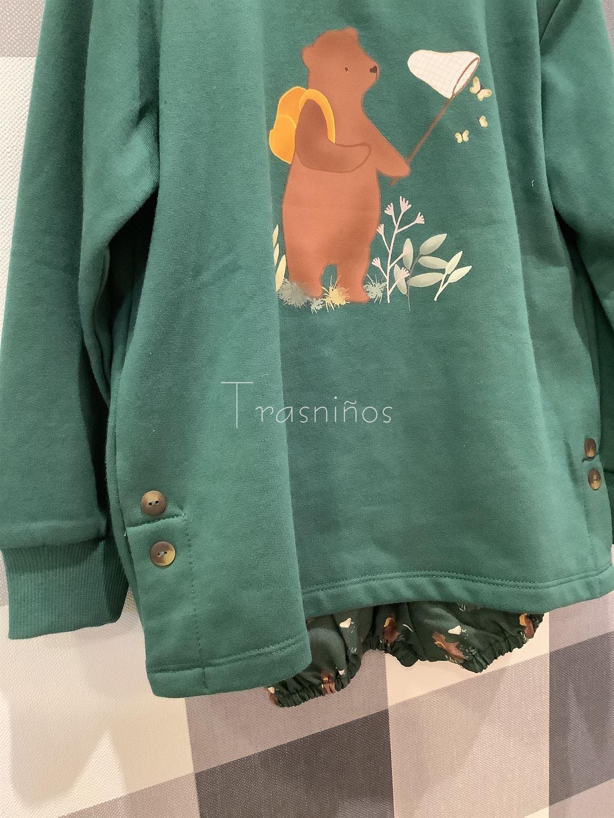 Conjunto niño sudadera + bombacho Osos Mon Petit Bonbon - Imagen 3