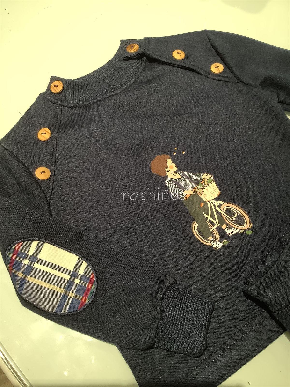 Conjunto sudadera + bombacho Bicicleta Mon Petit Bonbon - Imagen 2