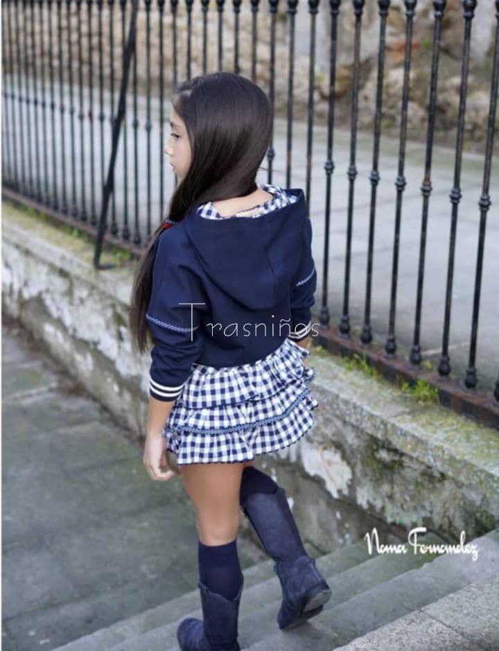 Conjunto Sudadera niña + falda/pantalón Milan Noma Fernández - Imagen 2