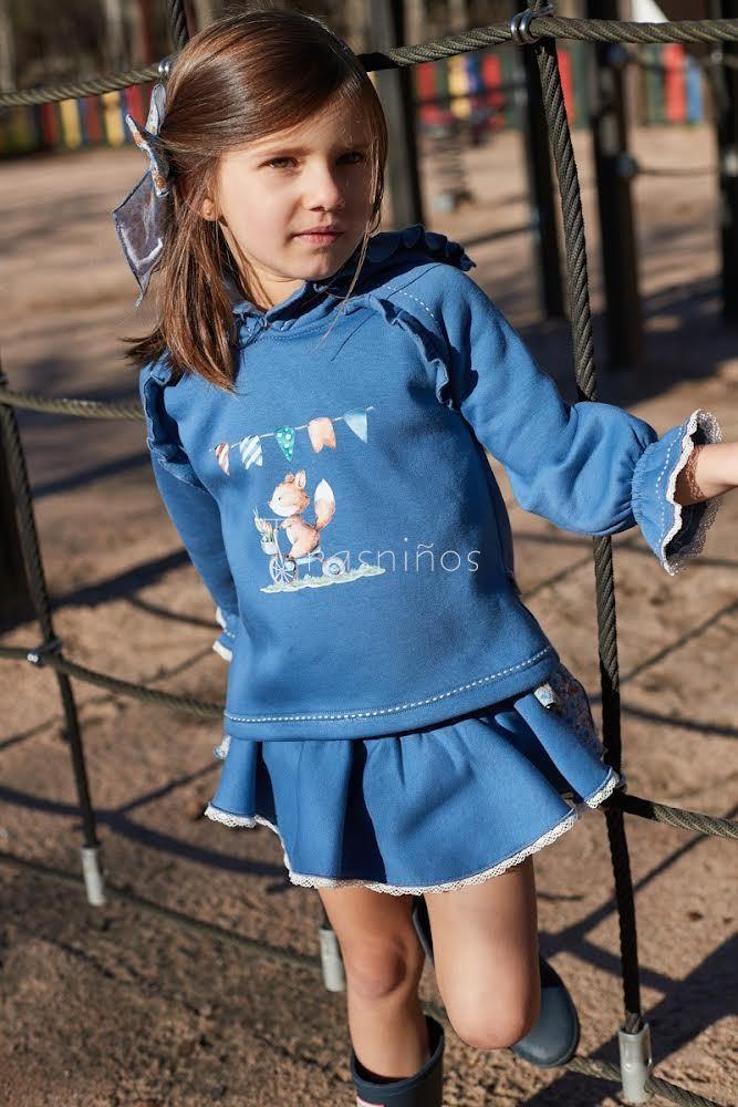 Conjunto Sudadera niña + ranita volantes Caracolinos La Martinica - Imagen 1